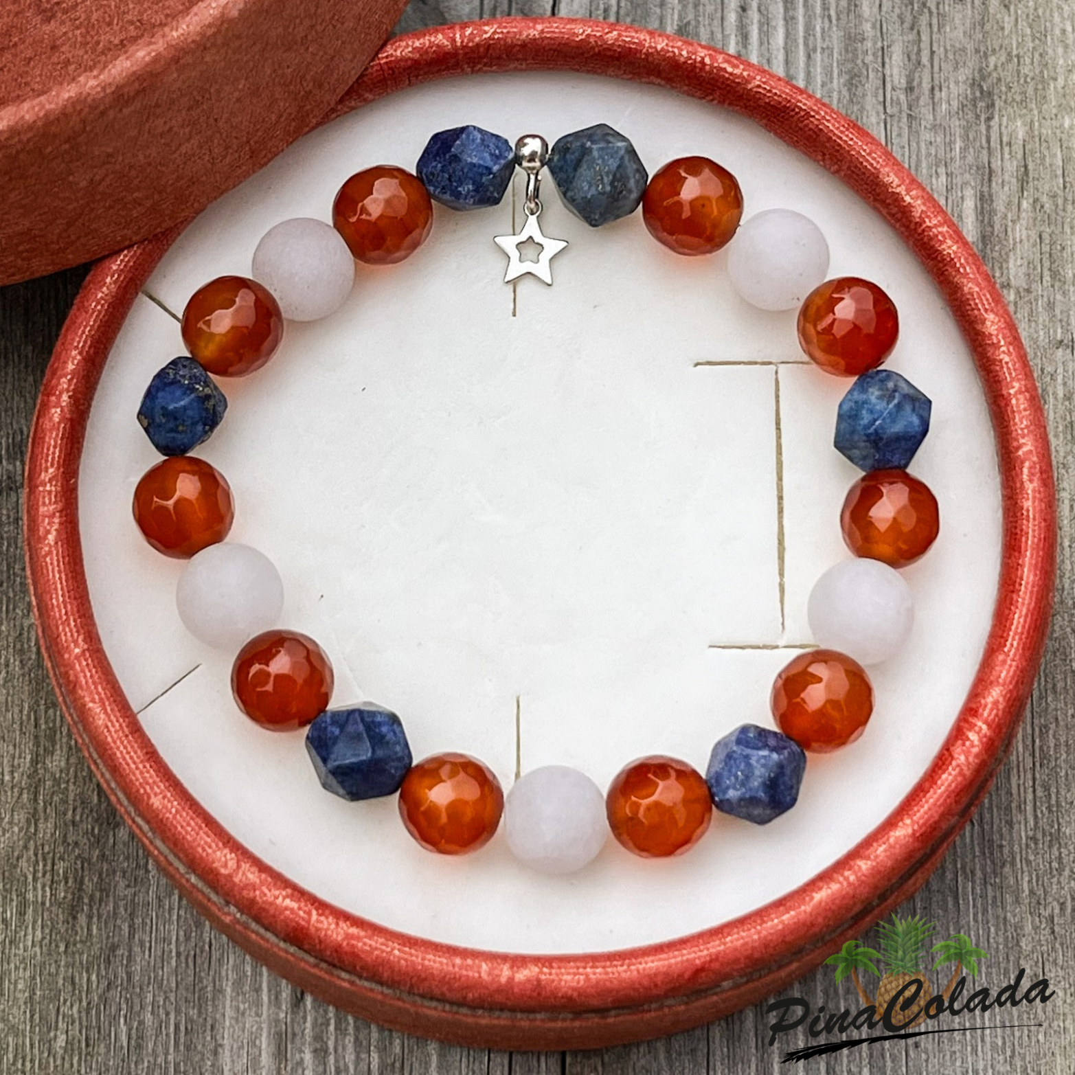 Bransoletka Jadeit, KArneol, Lapis Lazuli