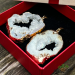 Kolczyki Agat druzy